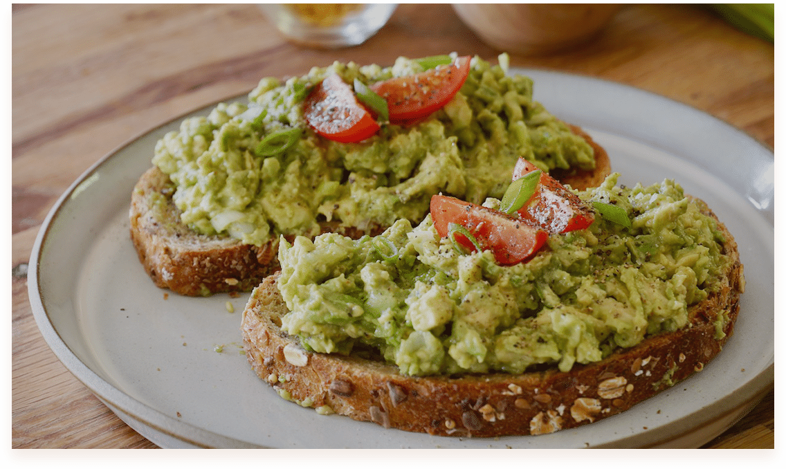 <b>Avocado Toast - $6.00</b> Freshly baked muffins in a variety of flavors.